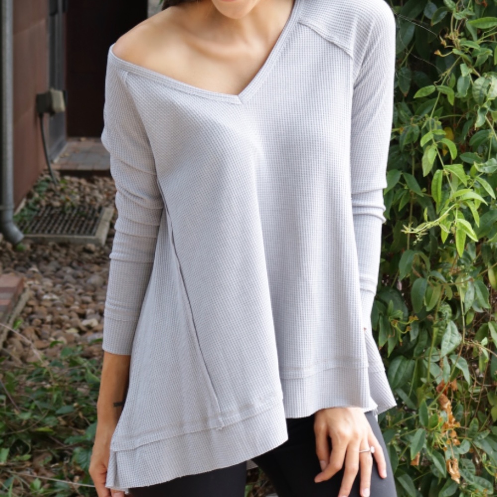 Hi-Low Waffle Top - Picture 3 of 3